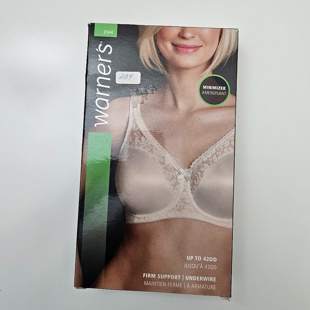 204. Warner's firm support underwire bra. Open Box